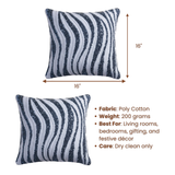 Handcrafted Grey Cushion Cover – 16"x16" | Premium Poly Cotton