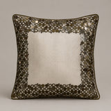 Handcrafted Cushion Cover – Beige | 16"x16" | Elegant Poly Cotton Cushion Cover
