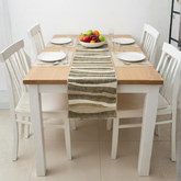 Handcrafted Olive Table Runner – 12"x52", Premium Poly Cotton