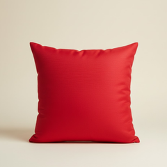 Fabric Crafted Red Cushion Cover – 16"x16" | Premium Poly Cotton