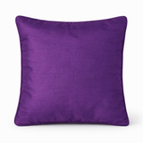 Machine-Crafted Bright Purple Cushion Cover – 12"x12" | Circular Embroidered Design | Premium Poly Channel Fabric