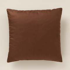 Handcrafted Brown Cushion Cover – 16"x16" | Premium Poly Cotton | Crystal-Studded Diamond Quilting | Luxury Home & Festive Décor