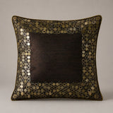 Handcrafted Cushion Cover – Brown | 16"x16" | Elegant Poly Cotton Cushion Cover