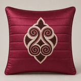 Machine Crafted Cushion Cover – Maroon | 16"x16" | Elegant Poly Cotton Cushion Cover