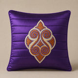 Machine Crafted Cushion Cover – Purple | 16"x16" | Elegant Poly Cotton Cushion Cover