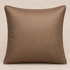 Machine Crafted Cushion Cover – Brown | 16"x16" | Elegant Poly Cotton Cushion Cover