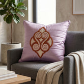 Machine Crafted Cushion Cover – Pink | 16"x16" | Elegant Poly Cotton Cushion Cover