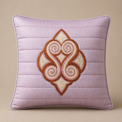 Machine Crafted Cushion Cover – Pink | 16"x16" | Elegant Poly Cotton Cushion Cover