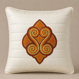 Machine Crafted Cushion Cover – Cream | 16"x16" | Elegant Poly Cotton Cushion Cover