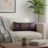 Handcrafted Purple Bolster Cover – 19"x8" | Premium Poly Cotton