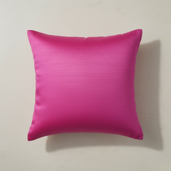 Handcrafted Pink Floral Cushion Cover – 12"x12", Premium Poly Cotton