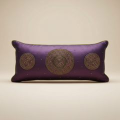Handcrafted Purple Bolster Cover – 19"x8" | Premium Poly Cotton