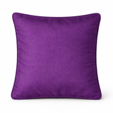 Machine-Crafted Orchid Cushion Cover – 12"x12" | Circular Embroidered Design | Premium Poly Channel Fabric