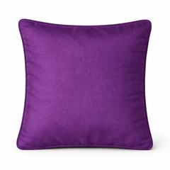 Machine-Crafted Orchid Cushion Cover – 12"x12" | Circular Embroidered Design | Premium Poly Channel Fabric