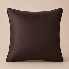 Handcrafted Cushion Cover – Brown | 16"x16" | Modern Striped Decorative Cushion Cover