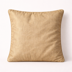 Fabric-Crafted Light Bronze Cushion Cover – 12"x12" | Poly Cotton | Elegant Diamond Design