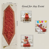 Fabric-Crafted Red Table Runner – 17.5"x88", Premium Poly Cotton