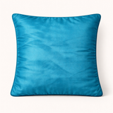 Hand Crafted Cushion Cover – Blue | 12"x12" | Poly Cotton | Embroidered Floral Design