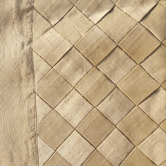 Fabric-Crafted Light Bronze Cushion Cover – 12"x12" | Poly Cotton | Elegant Diamond Design