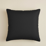 Handcrafted Black Cushion Cover – 16"x16" | Premium Poly Cotton | Multicolor Embroidered Mosaic Design