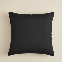 Handcrafted Black Cushion Cover – 16"x16" | Premium Poly Cotton | Multicolor Embroidered Mosaic Design