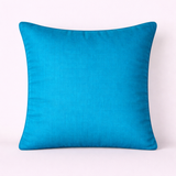 Fabric-Crafted Turquoise Blue Cushion Cover – 12"x12" | Elegant Pleated Texture | Premium Poly Cotton