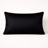 Hand Crafted Bolster Cover – Black | 18"x12" | Poly Cotton Fabric | Textured Design