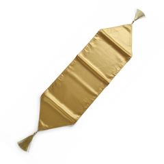 Fabric-Crafted Golden Table Runner – 17.5"x88", Premium Poly Cotton