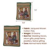 Fabric-Crafted Jacquard Gift Potli | Woven Texture | Premium Cotton-Poly