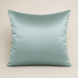 Hand-Crafted Cushion Cover – Green Silver | 12"x12" | Poly-Foam-Cotton | Elegant Festive Accent