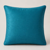 Handcrafted Turquoise Cushion Cover – 12"x12" | Mirror Dot Embroidery | Premium Poly Cotton | Elegant Decorative Accent