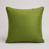 Fabric Crafted Cushion Cover – Green | 16"x16" | Chanil Fabric | Premium Textured Designer Cushion Cover