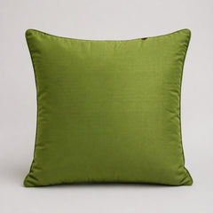 Fabric Crafted Cushion Cover – Green | 16"x16" | Chanil Fabric | Premium Textured Designer Cushion Cover