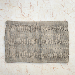 Pcs - 6, 4, 1, Fabric-Crafted LL Beige Placemat – 13"x19", Premium Poly Cotton