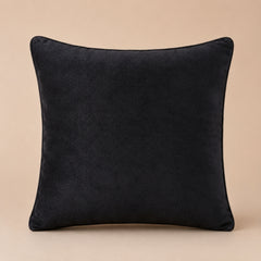Handcrafted Cushion Cover – Black | 16"x16" | Modern Striped Decorative Cushion Cover