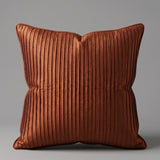 Fabric Crafted Cushion Cover – Melon | 12"x12" | Poly Cotton Foam Fabric | Elegant Ribbed Texture Design