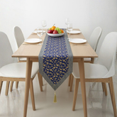 Fabric Crafted Blue Table Runner – 17.5"x70", Premium Poly Cotton