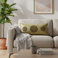 Handcrafted Gold Bolster Cover – 19"x8" | Premium Poly Cotton