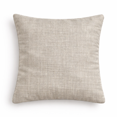 Hand Crafted Cushion Cover – Clay | 12"x12" | Matty Poly Cotton | Stone Logo Design