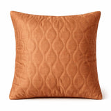 Fabric Crafted Cushion Cover – Bronze | 16"x16" | Poly Cotton Fabric | Elegant Embossed Wavy Pattern Design