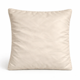 Hand Crafted Cushion Cover – Beige | 16"x16" | Poly Cotton | Classic Button Tufted Design