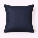 Handcrafted Black Cushion Cover – 16"x16" | Striped Embellished Design | Premium Poly Cotton