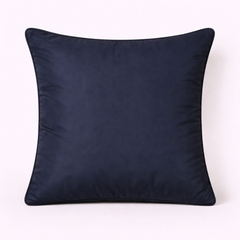 Handcrafted Black Cushion Cover – 16"x16" | Striped Embellished Design | Premium Poly Cotton