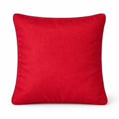 Machine-Crafted Orange Cushion Cover – 12"x12" | Circular Embroidered Design | Premium Poly Channel Fabric