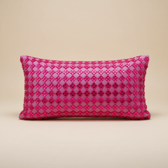 Handcrafted Pink Bolster Cover – 19"x8" | Premium Poly Cotton