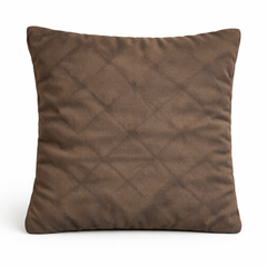 Hand Crafted Cushion Cover – Clay | 16"x16" | Poly Cotton | Classic Button Tufted Design