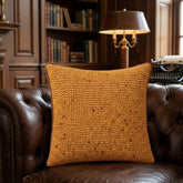 Handcrafted Cushion Cover – Beige | 16"x16" | Poly Cotton Wood Fabric | Premium Beaded Texture Design