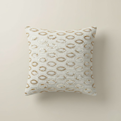 Handcrafted Cream Cushion Cover – 16"x16", Premium Poly Cotton