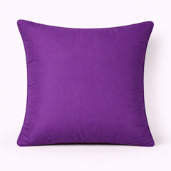 Handcrafted Purple Cushion Cover – 16"x16" | Striped Embellished Design | Premium Poly Cotton