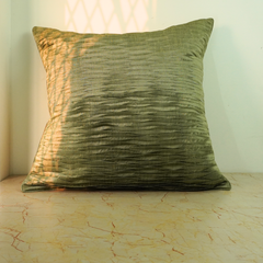 Fabric Crafted Green Cushion Cover – 24"x24" | Premium Poly Cotton